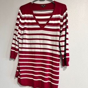 Dallin Striped 3Q Sleeve Sweater